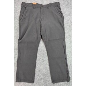 NEW Eddie Bauer Men's 36x30 Gray Canvas Utility Stretch Durable Work Pants